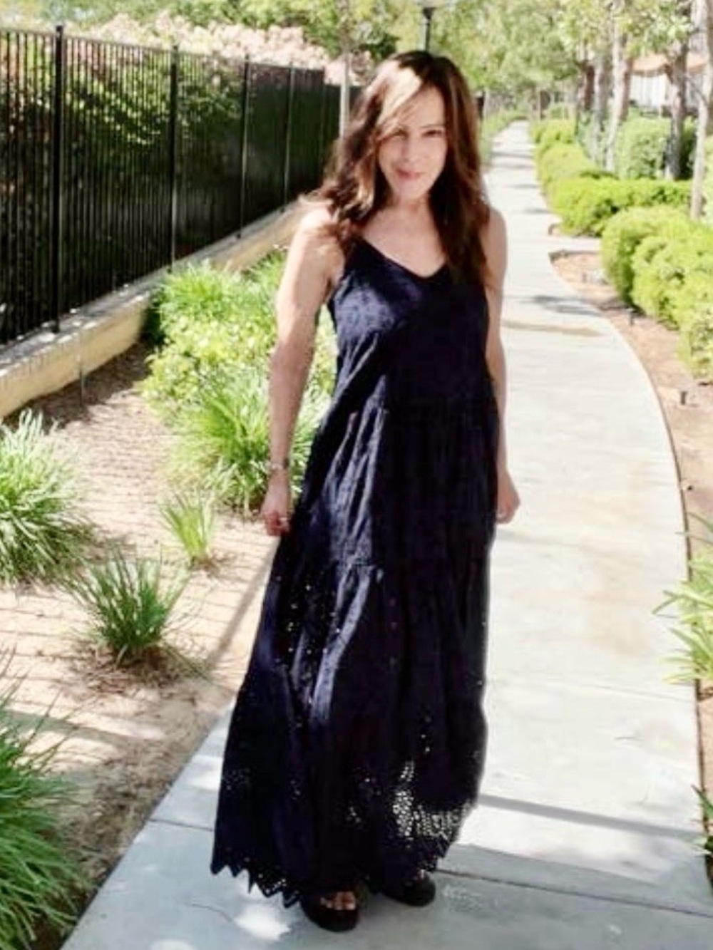 SPLENDID Navy Blue Wynona Eyelet Maxi